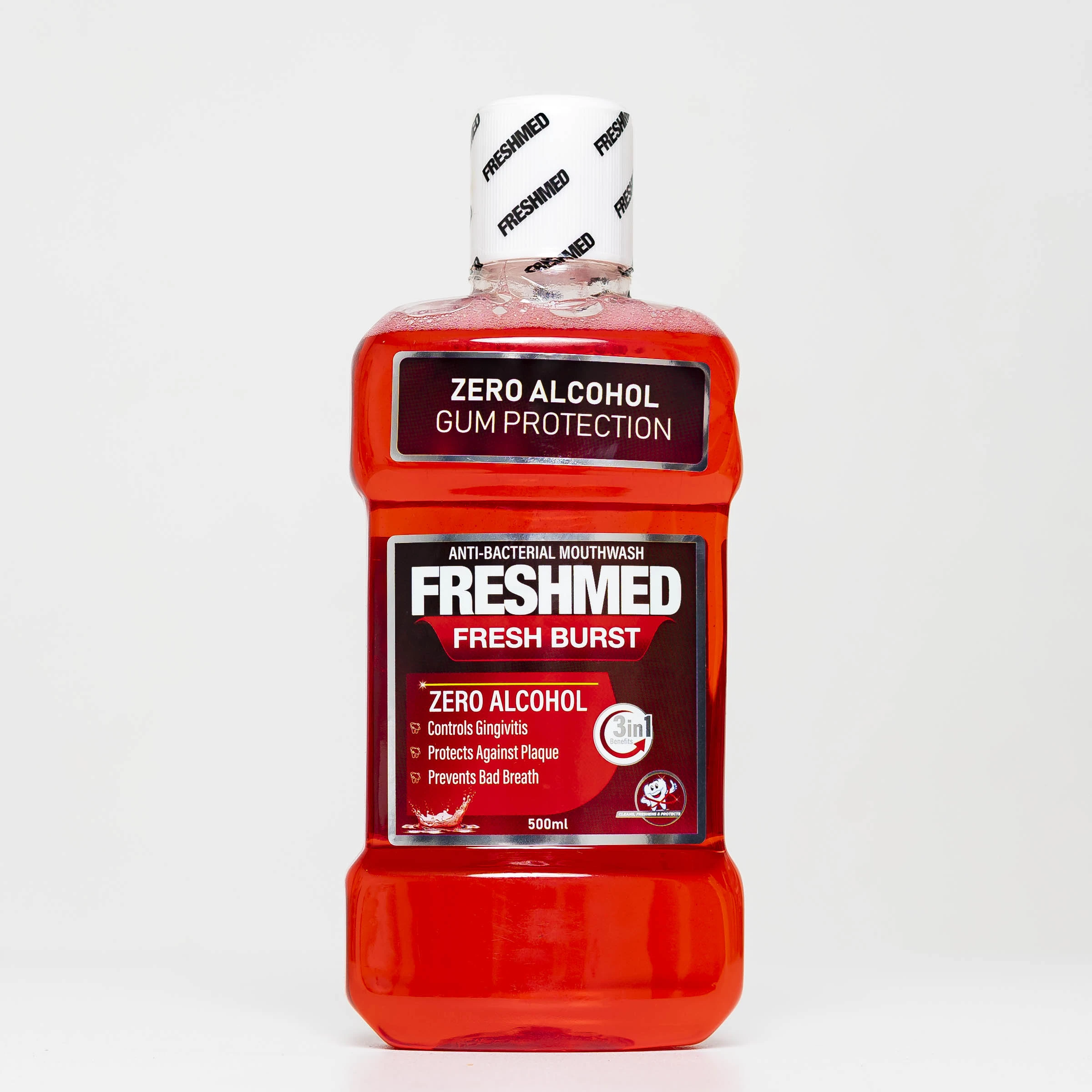 Freshmed Fresh Burst Zero Alcohol Mouthwash 500Ml